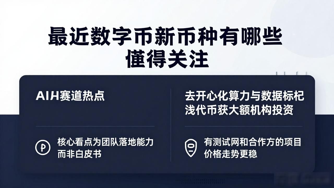 最近数字货币新币种有哪些值得关注