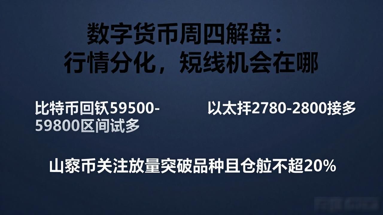 数字货币周四解盘：行情分化，短线机会在哪