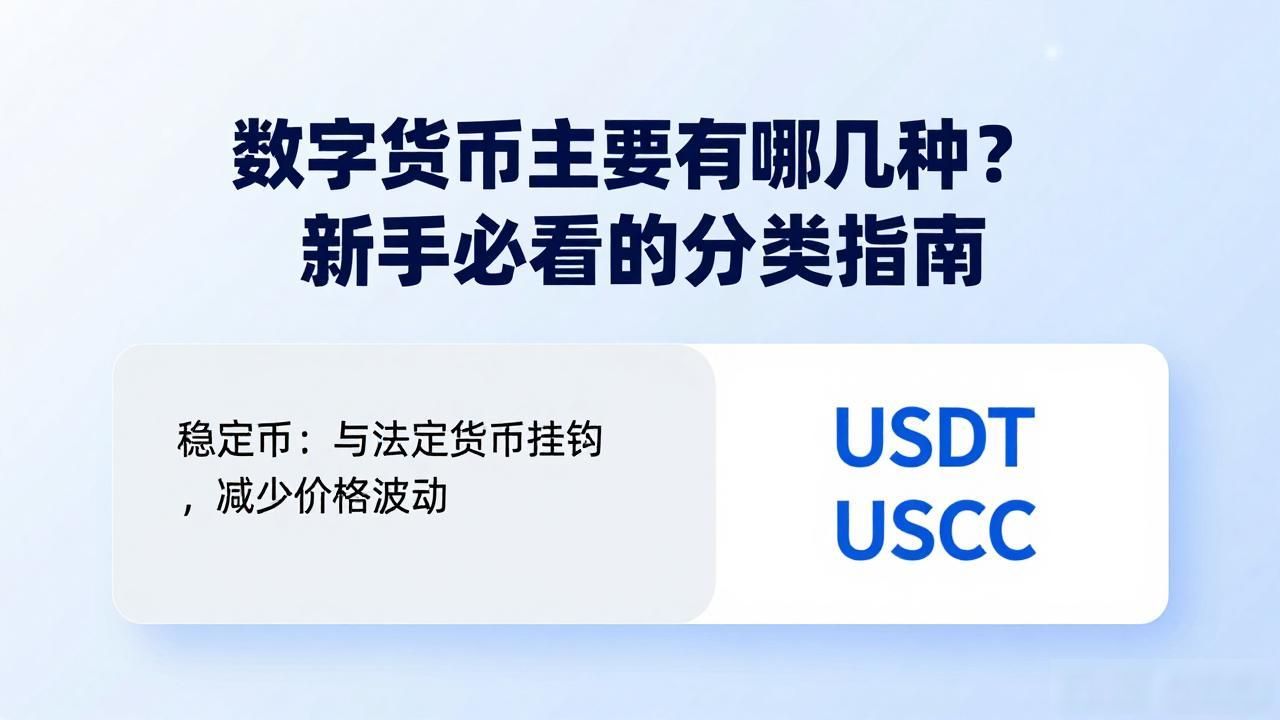 数字货币主要有哪几种？新手必看的分类指南