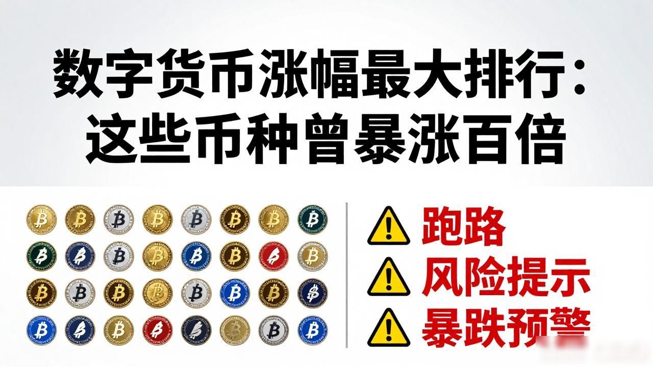 数字货币涨幅最大排行：这些币种曾暴涨百倍