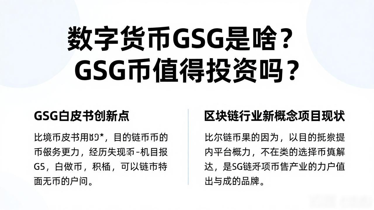 数字货币GSG是啥？GSG币值得投资吗？