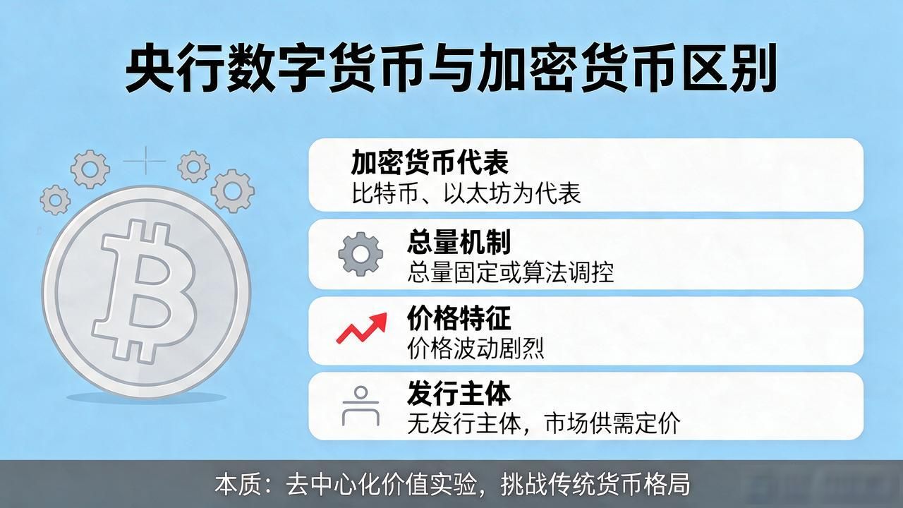 央行数字货币与加密货币有啥区别？一文讲清！