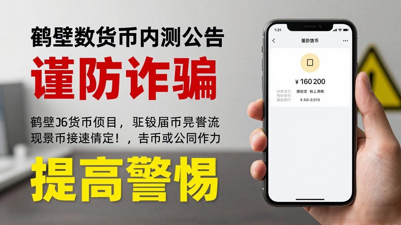 警惕！鹤壁数字货币内测公告可能是骗局