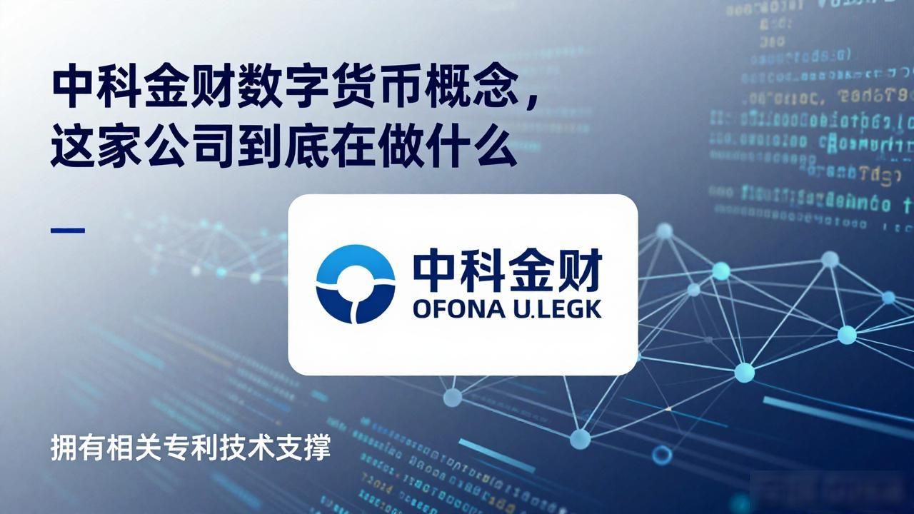 中科金财数字货币概念，这家公司到底在做什么