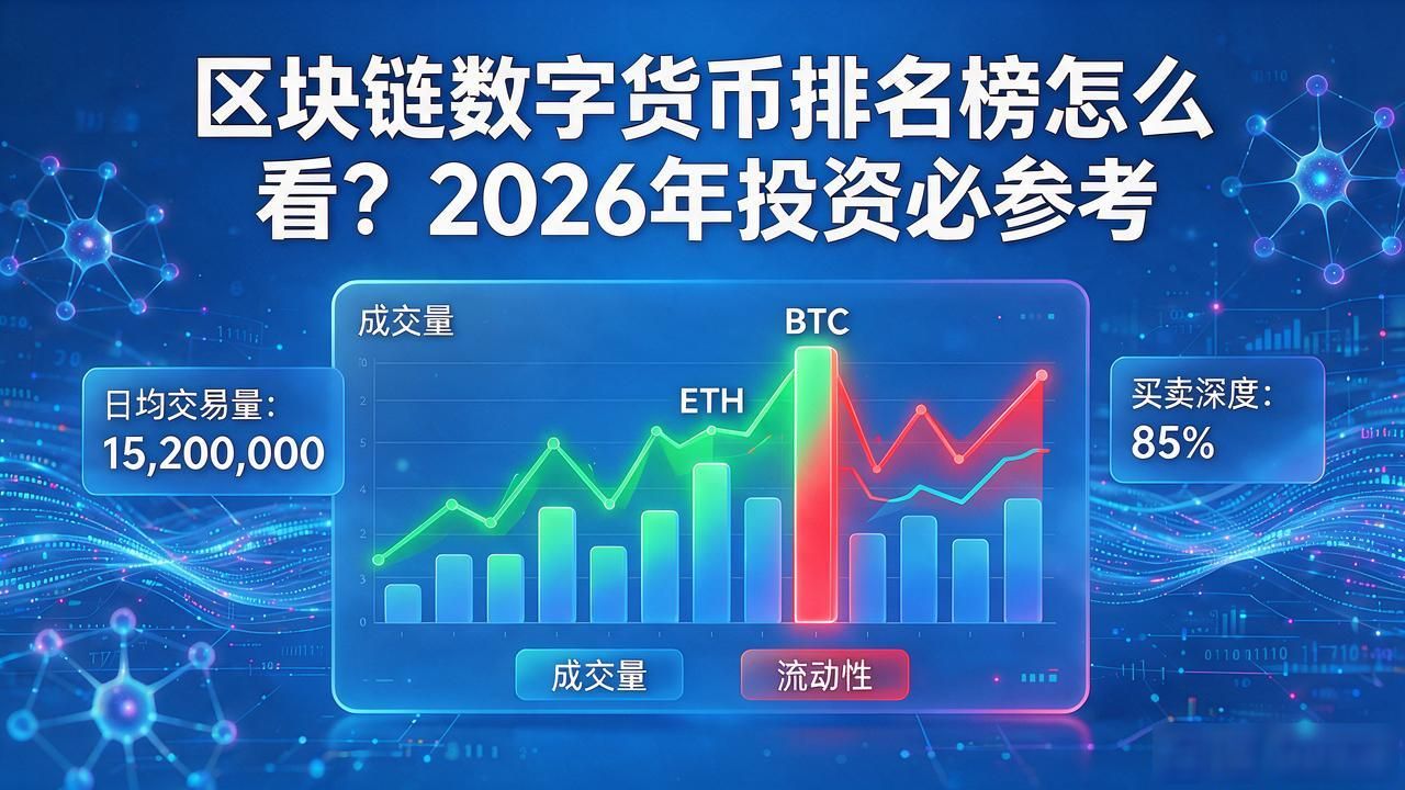 区块链数字货币排名榜怎么看？2026年投资必参考