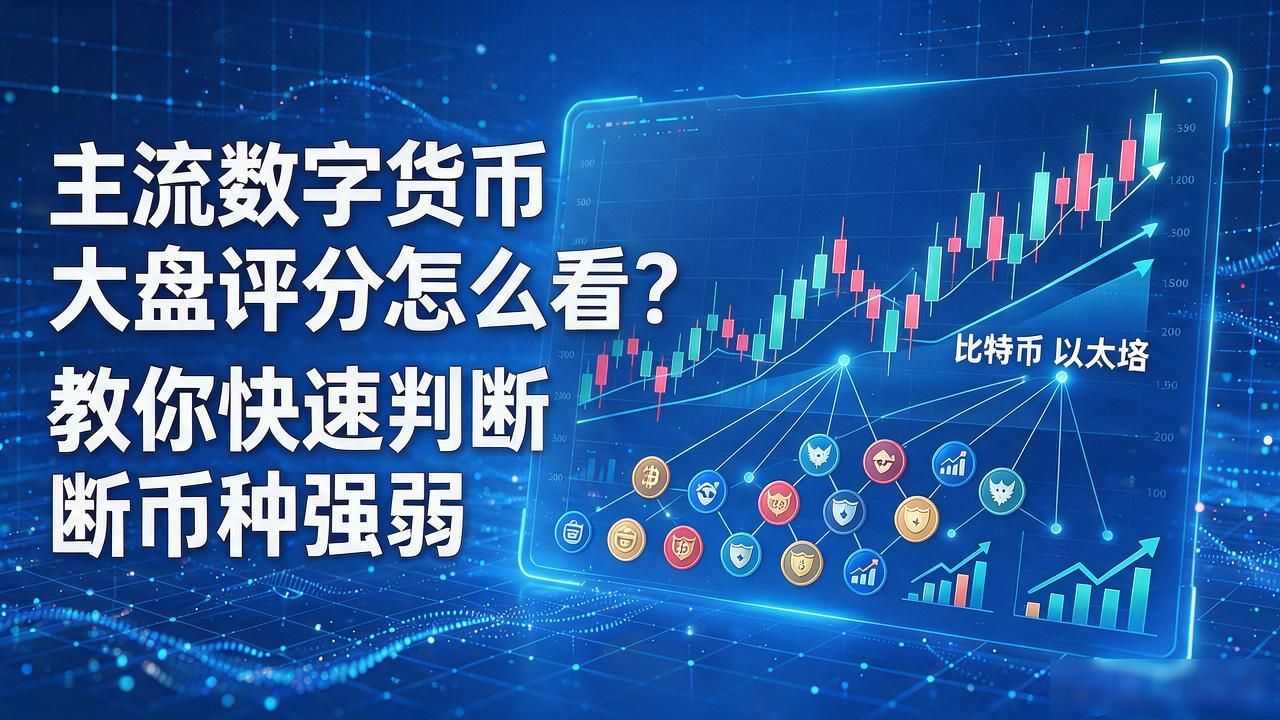 主流数字货币大盘评分怎么看？教你快速判断币种强弱