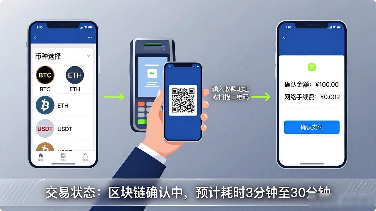 数字货币怎么买东西？一文讲清楚买单全流程