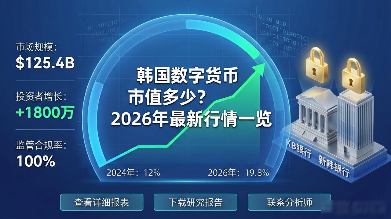 韩国数字货币市值多少？2026年最新行情一览