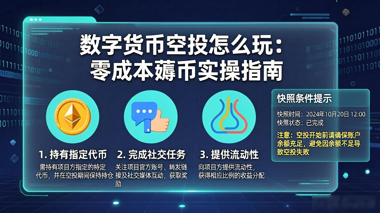 空投代币获取方式_空投项目参与攻略_数字货币如何刷空投