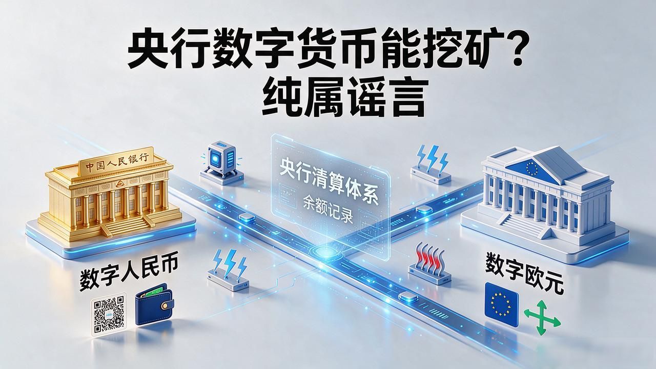 央行数字货币可以挖矿_央行数字货币不存在挖矿环节_CBDC和比特币挖矿的区别