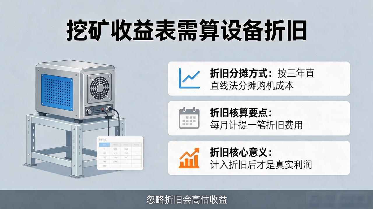 挖矿收益表怎么做？数字货币挖矿成本收益对照表